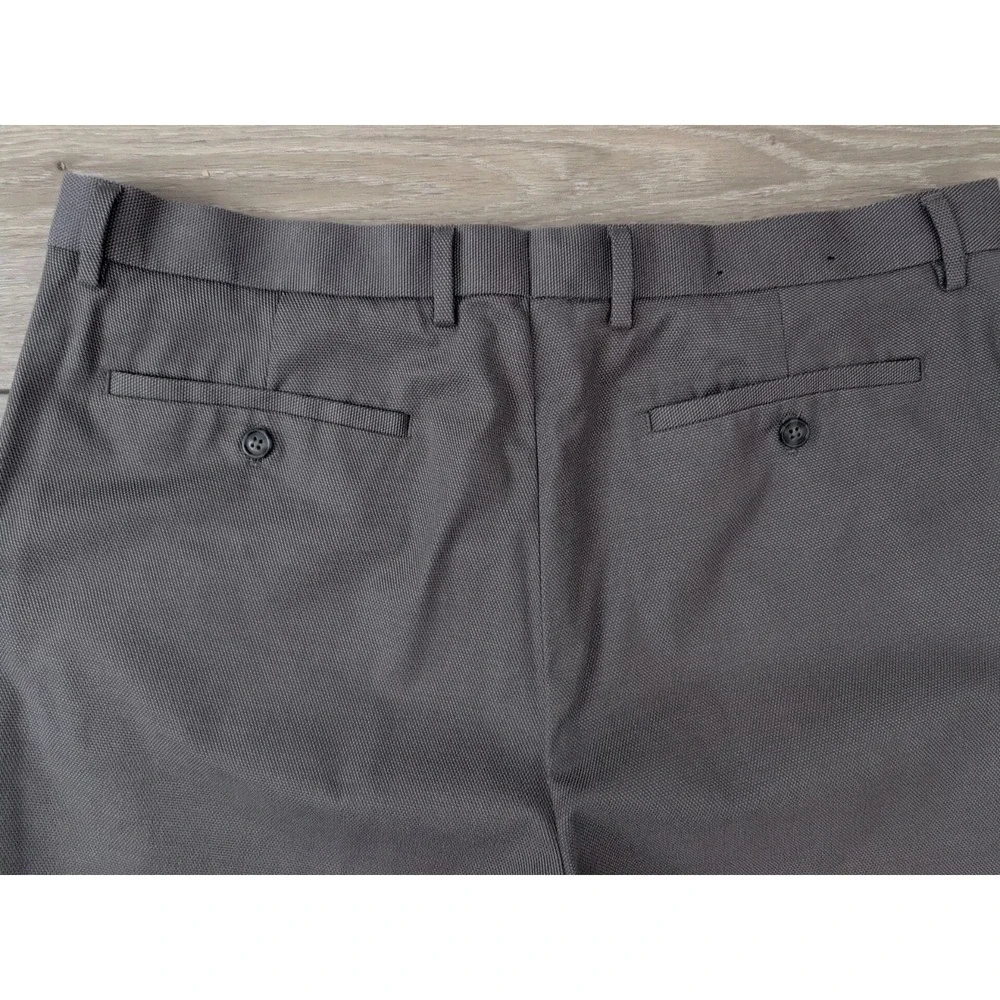Banana Republic Tailored Slim Fit Non Iron Pants Mens 36x32 (29) Brown‎ Gray